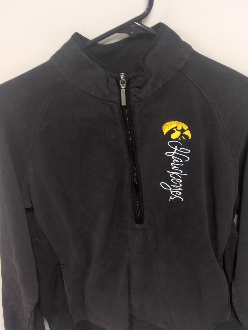 Gear For Sports Black Quarter-Zip Hawkeyes Fleece with Yellow Logo and Script